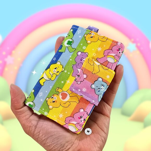 Handmade Care Bears Fabric Card Wallet with Keyring - Picture 9 of 9
